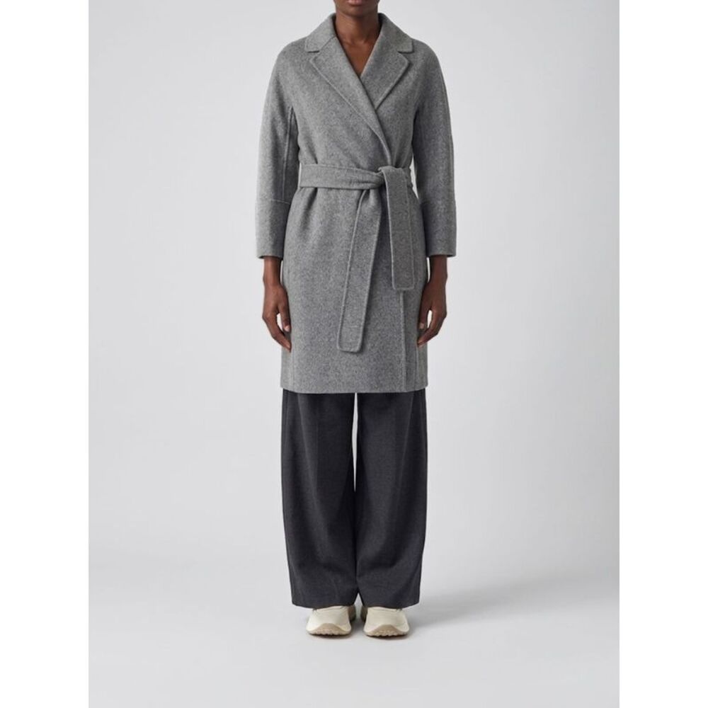 'S Max Mara Women 'S Max Mara Knee-Length Robe Coat In Pure Virgin Wool